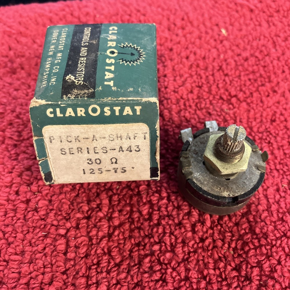 CLAROSTAT A43 30 OHM POTENTIOMETER NOS