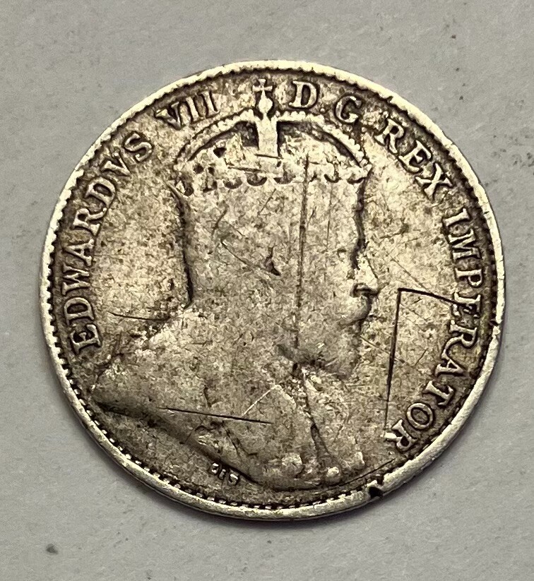 1908 Newfoundland Silver 5 Cents