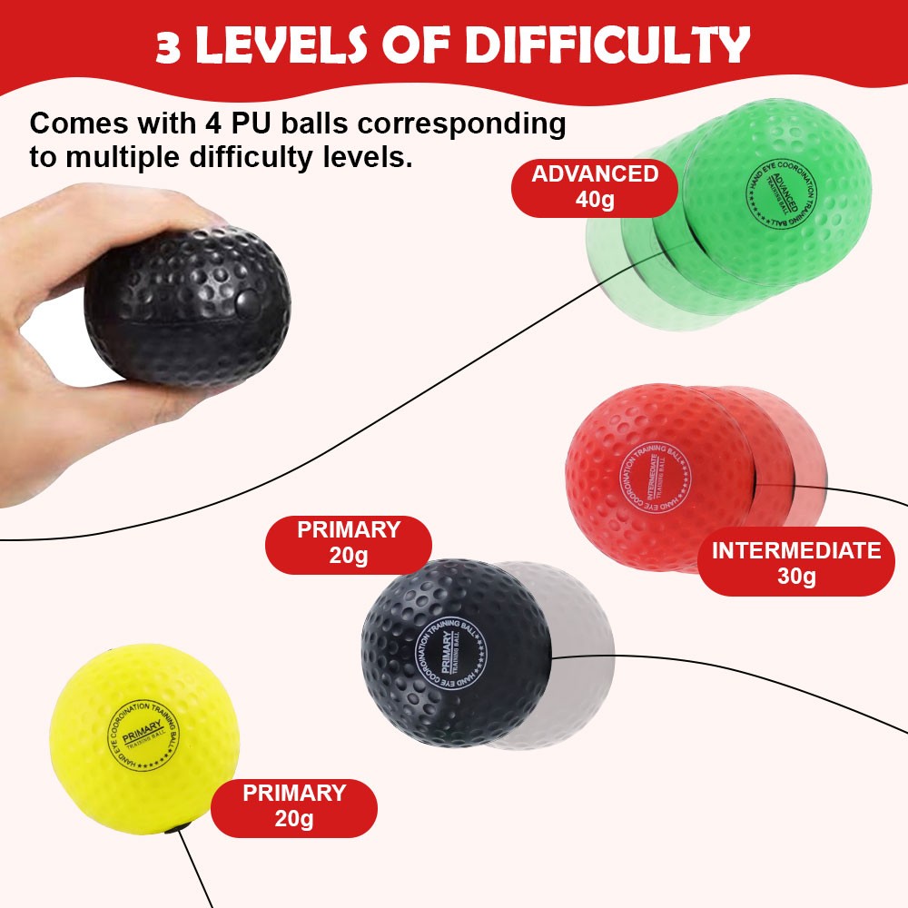Boxing Fight React Ball Set 4 Difficulty Levels for Speed Reaction Training Game