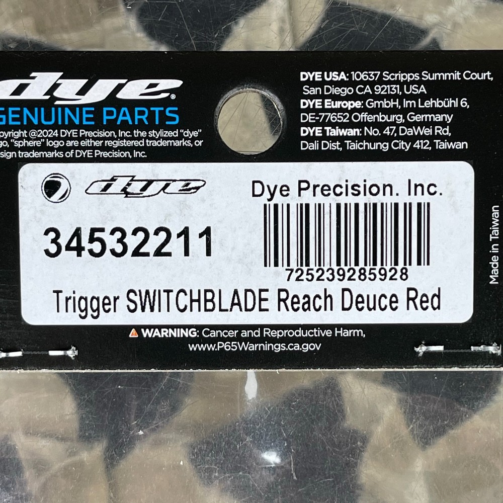 NEW Dye Switchblade Trigger Blade - Deuce - Red