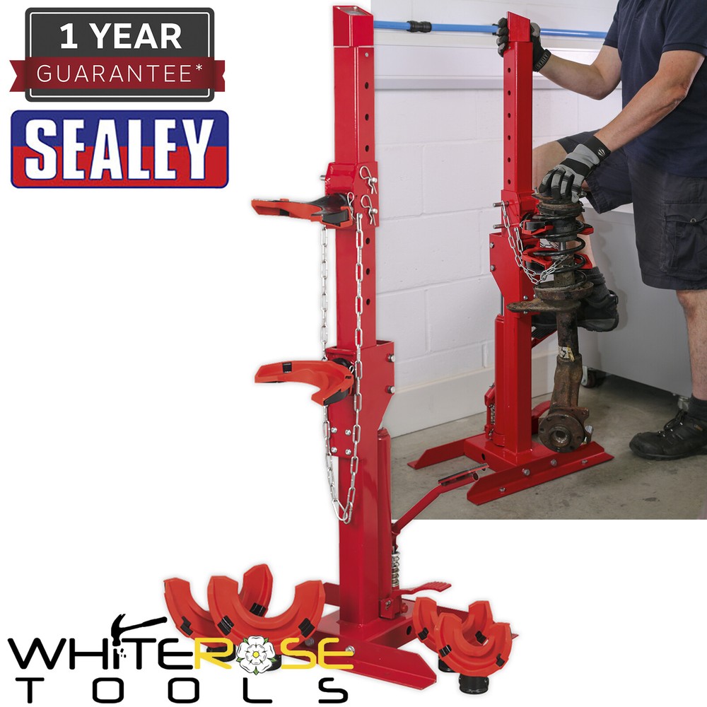 Sealey Coil Spring Compressing Station with Gauge Hydraulic 2000kg Capacity