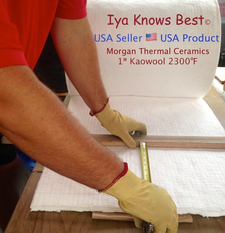 1" Kaowool 12" x 24" Ceramic Fiber Blanket Insulation 8# Thermal Ceramics 2300F
