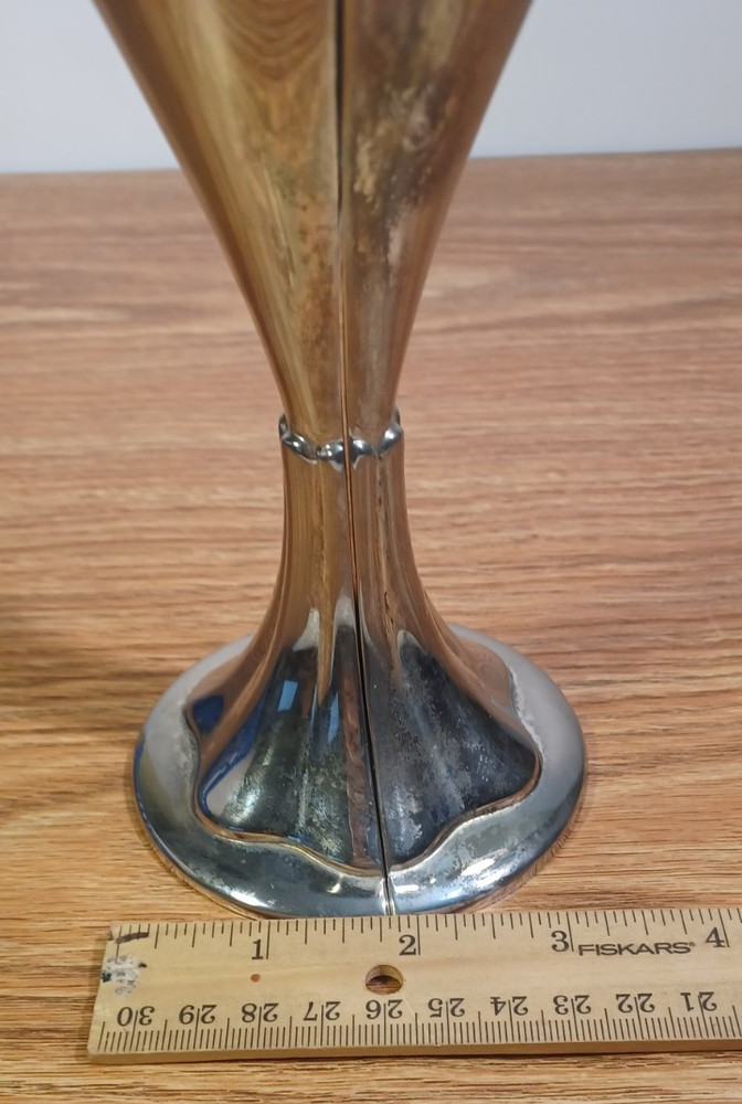 Silver Plated Celebration Cup Split Chalice Goblet 8.5" Tall