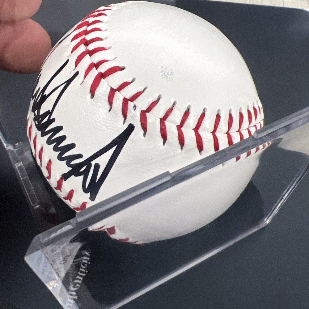 PRESIDENT DONALD TRUMP 2025 MAGA HAND SIGNED BASEBALL AUTO HOLO COA