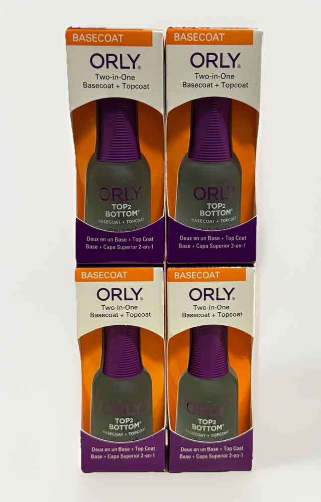 4 orly basecoat + topcoat two-in-one top 2 bottom 0.6oz