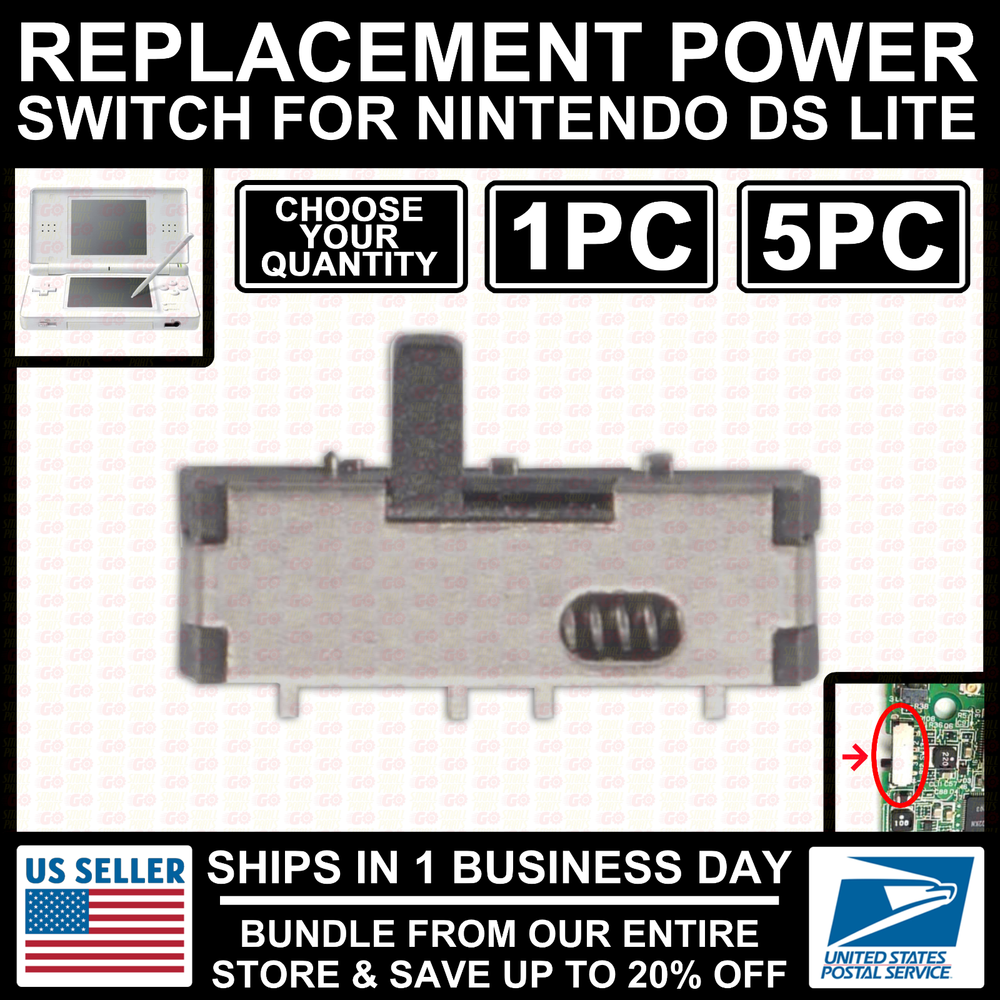 Nintendo DS Lite Main Power Switch On/Off Button NDSL DSL Console Replacement