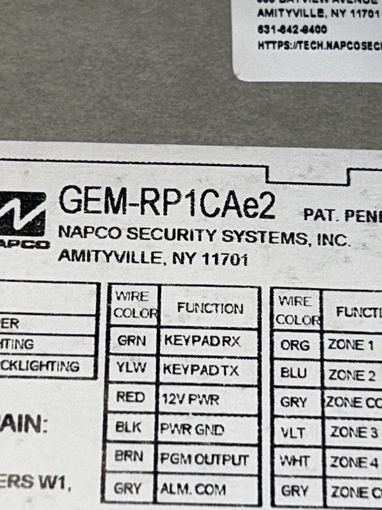 Napco Gemini Alphanumeric Keypad (GEM-RP1CAE2)