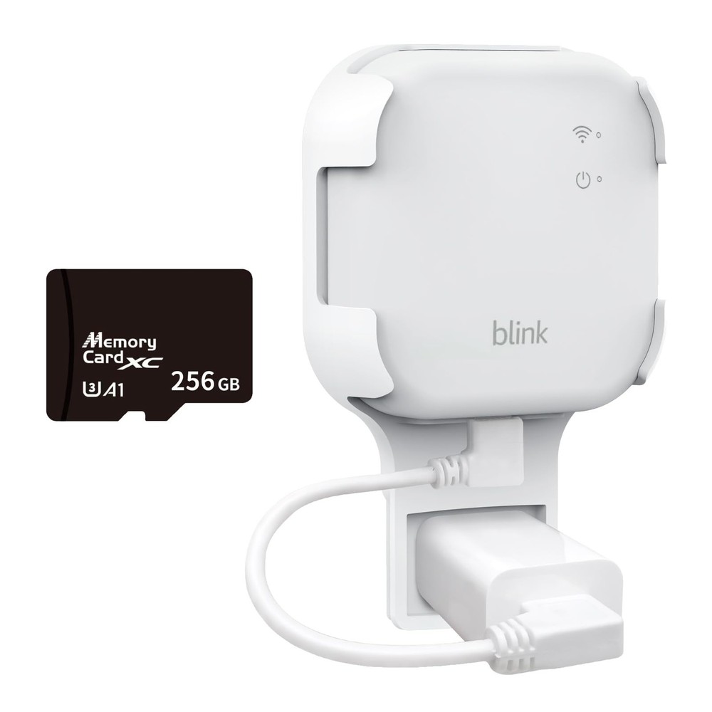 256GB MicroSD Card & Wall Mount for Blink Sync Module XR - Space Saver, Short Ca