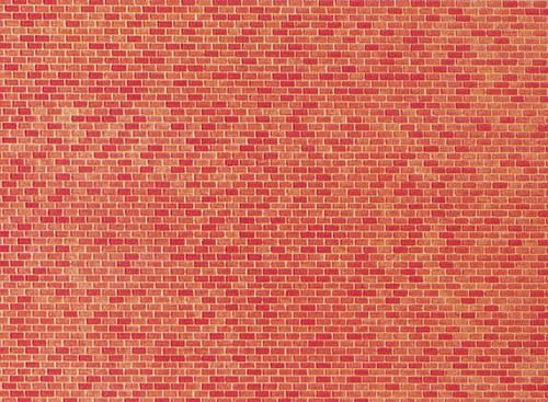 Faller 222568 N Scale Stone Sheets -- Red Brick