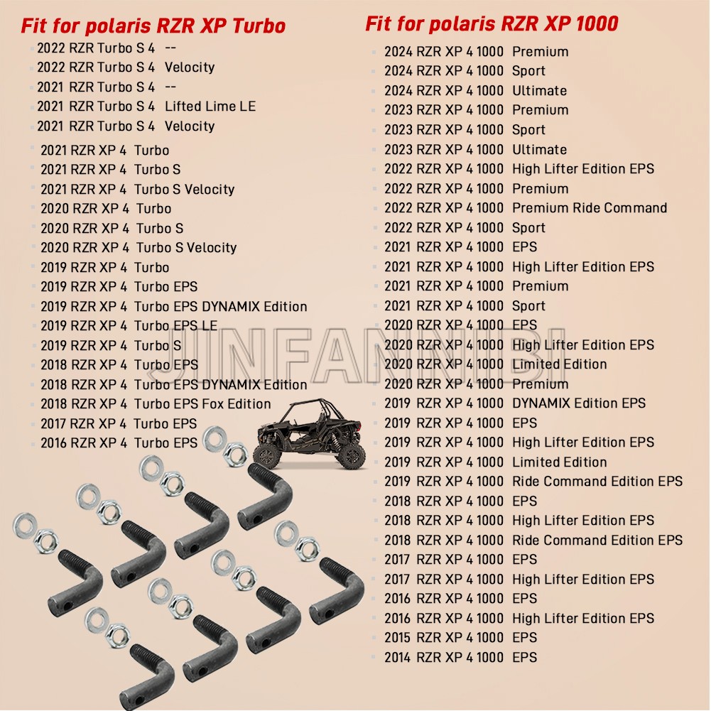 Tree Kicker Mounting Hardware for Polaris RZR 4 900 RZR Turbo RZR XP 4/XP 4 1000