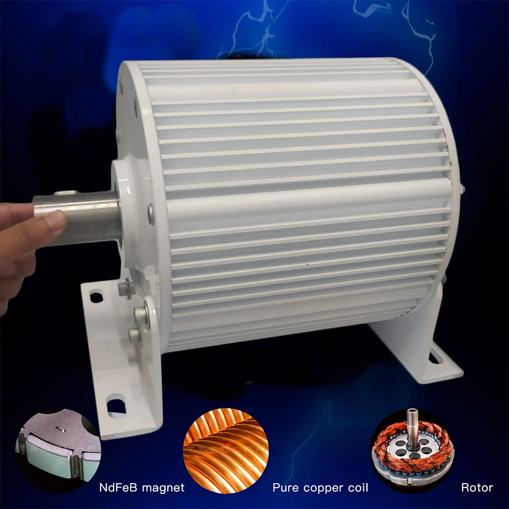 5000W 3Phase Permanent Magnet Generator Pure Copper Winding Alternator Electric