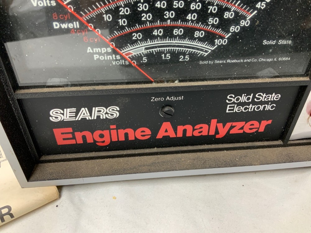 Sears Solid State Electronic Engine Analyzer Model 161.214230 w/ Accessories