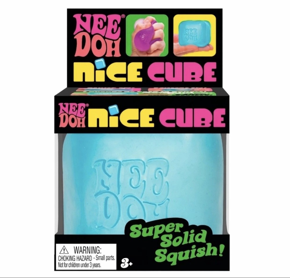Nee Doh Nice Cube - Super Solid Squish! (Blue) -✨️ BRAND NEW & FAST SHIPPING!✨️
