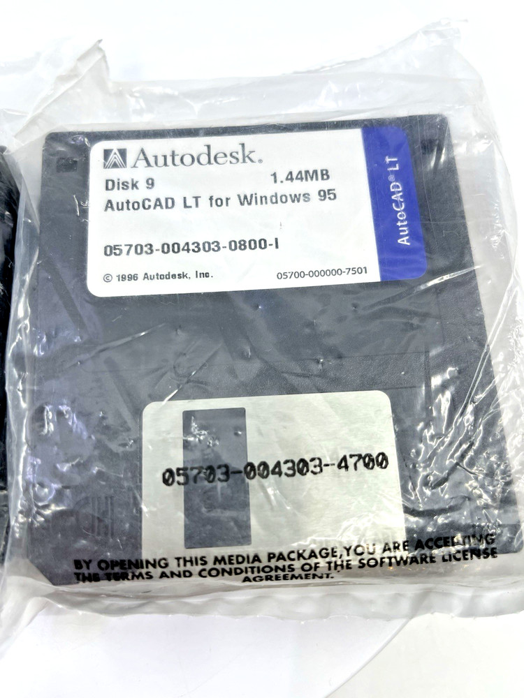 VTG Autodesk AutoCAD LT For Windows 95 Program & Set Up 1.44MB