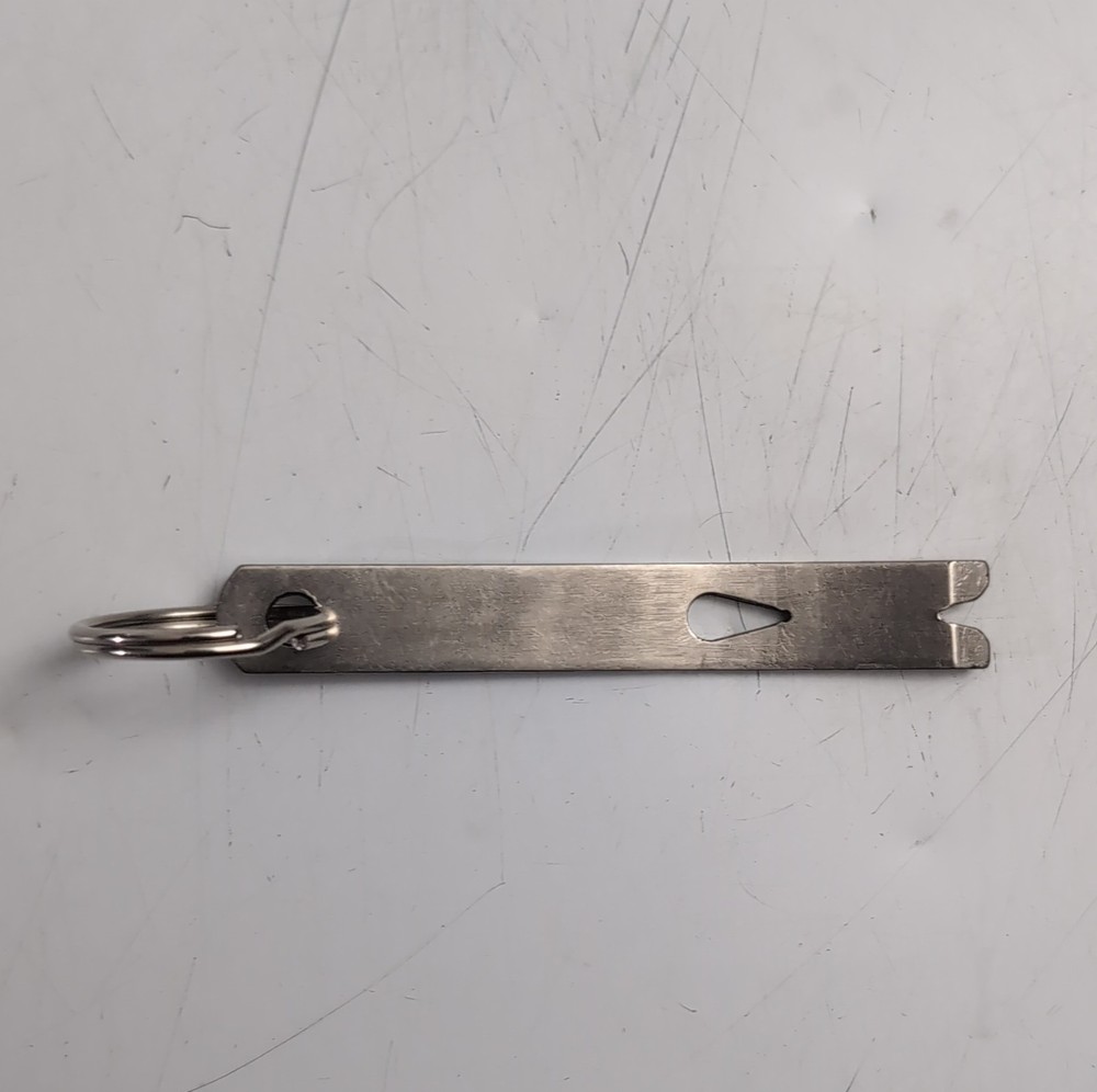 Mini Prybar Tool Keychain Silver Made in USA