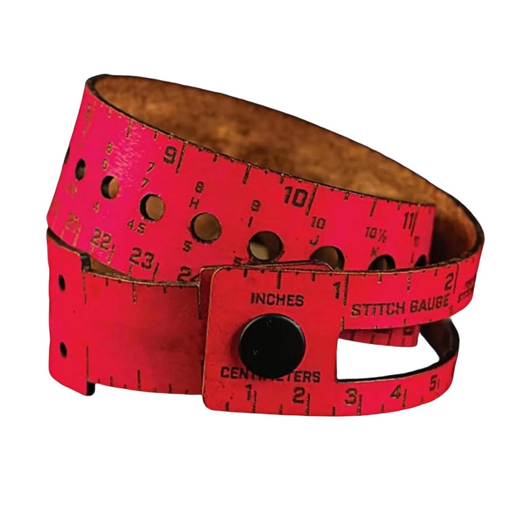 Leather Measuring Ruler Wrap Wrist Ruler Marker Storage Sizer Tool For Knitting