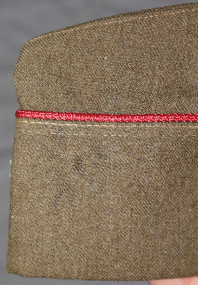 ORIGINAL KOREAN WAR ARTILLERY PIPED OVERSEAS GARRISON CAP
