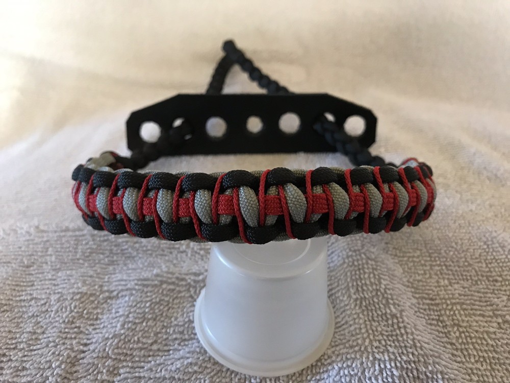 Black, Gray And Red Bow Wrist Sling