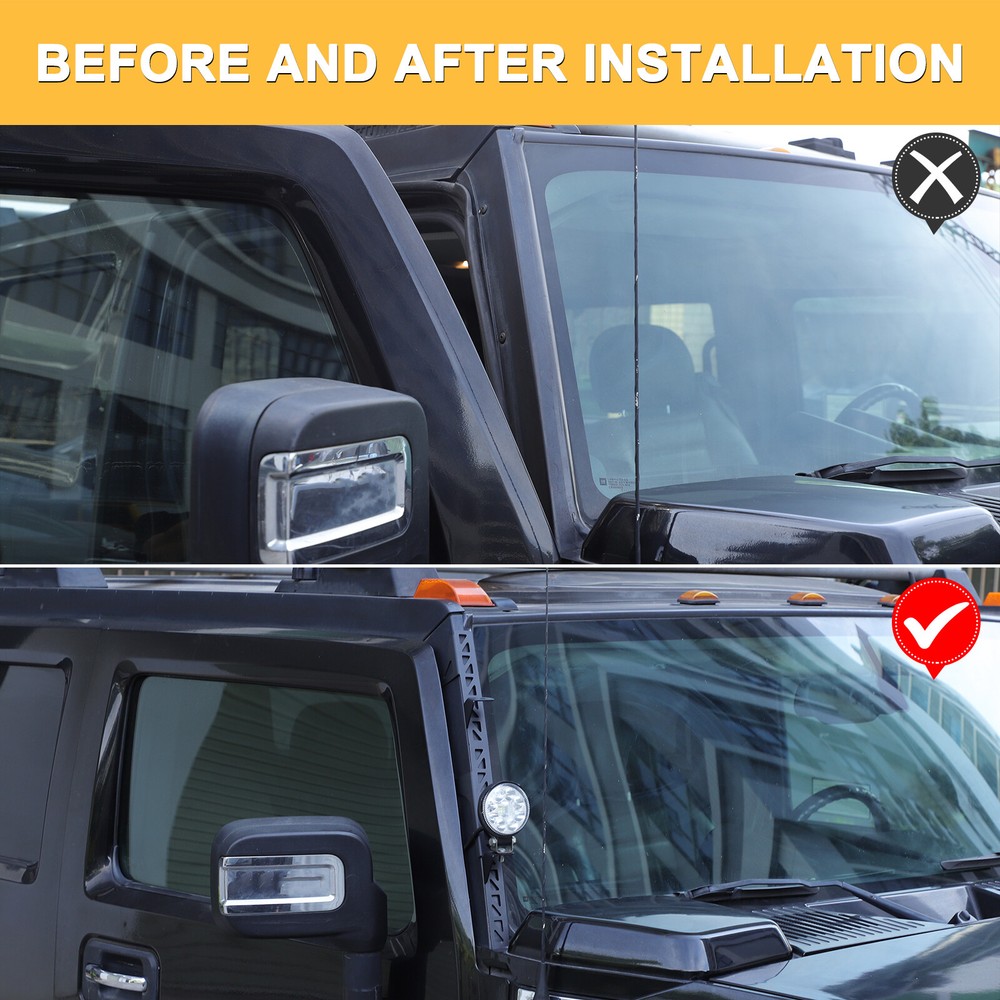 Front Windscreen Headlight Bracket Trim Fits Hummer H2 2003-09
