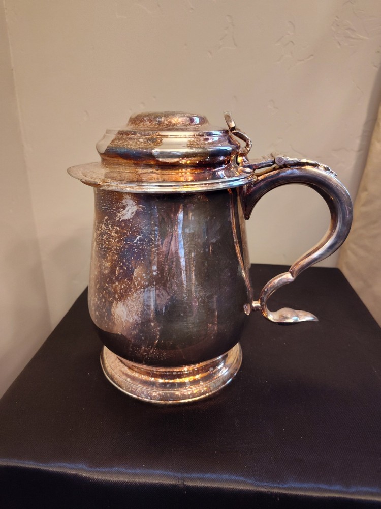 Benjamin Franklin Tankard 1978, Silver Plated.  Ready To Polish Or Leave Tarnish