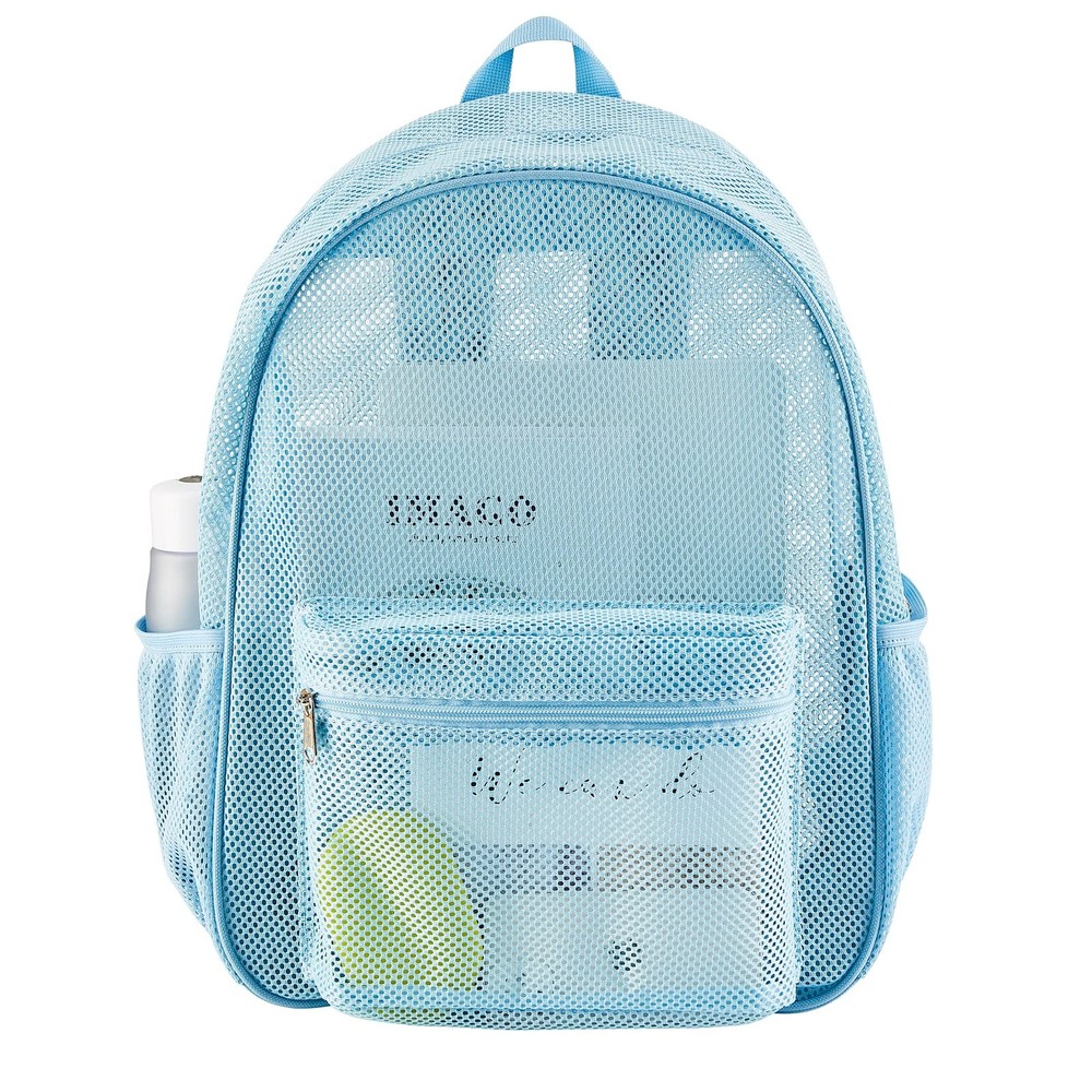 Heavy Duty Mesh Backpack, See Through College Backpack with Padded Shoulder S...
