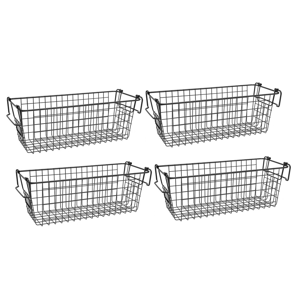 4 Pcs Durable Stackable Storage Baskets for Home Organization