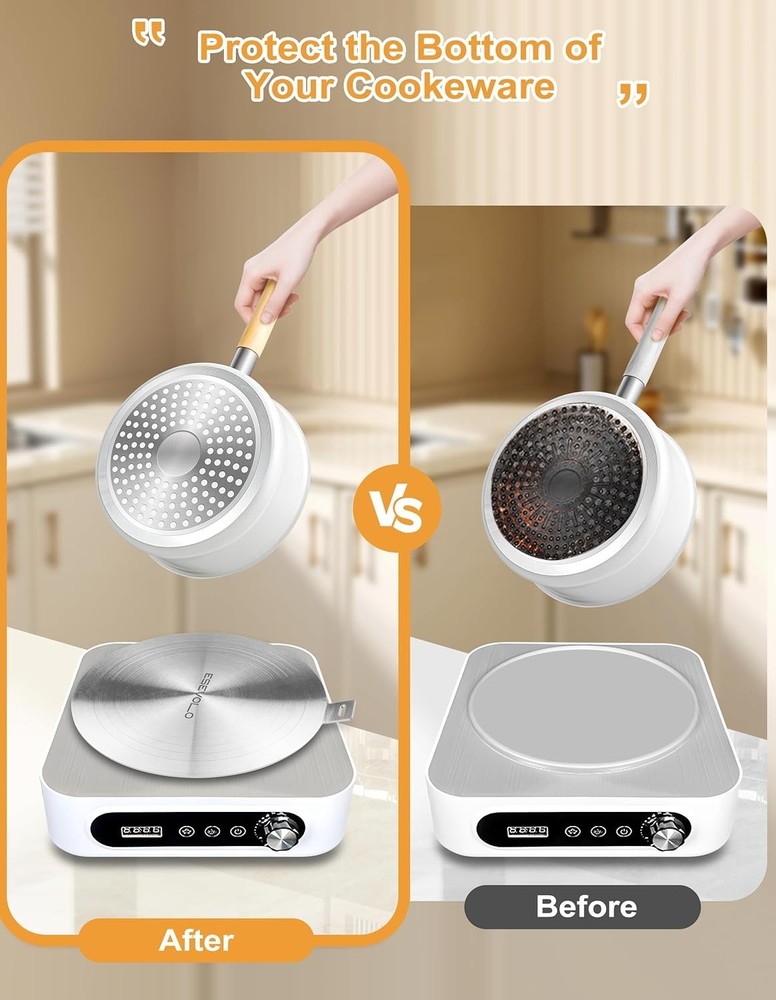 9.45 inch Heat Diffuser Stainless Steel Induction Diffuser Plate for Electric...