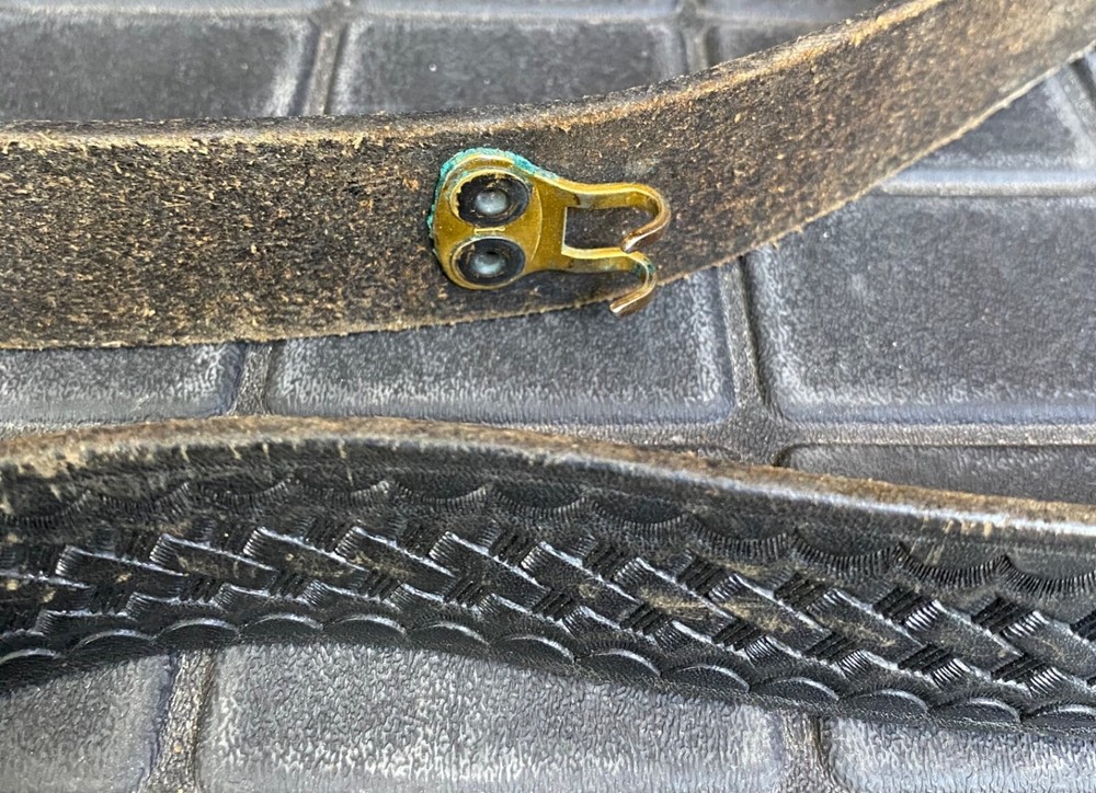 Black Leather Tooled Safariland Tactical Belt