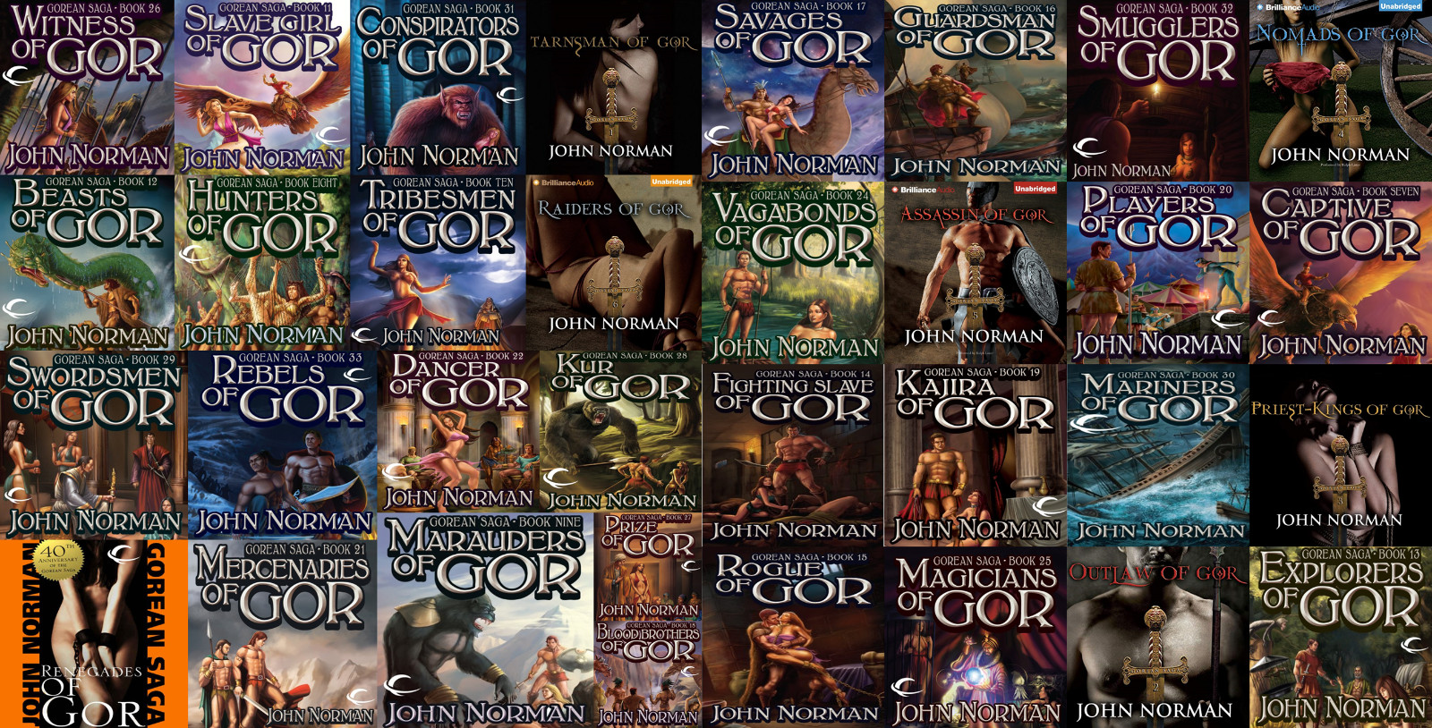 John Norman - Gorean Saga Audiobook Collection (37 Audiobooks on USB or DVD)