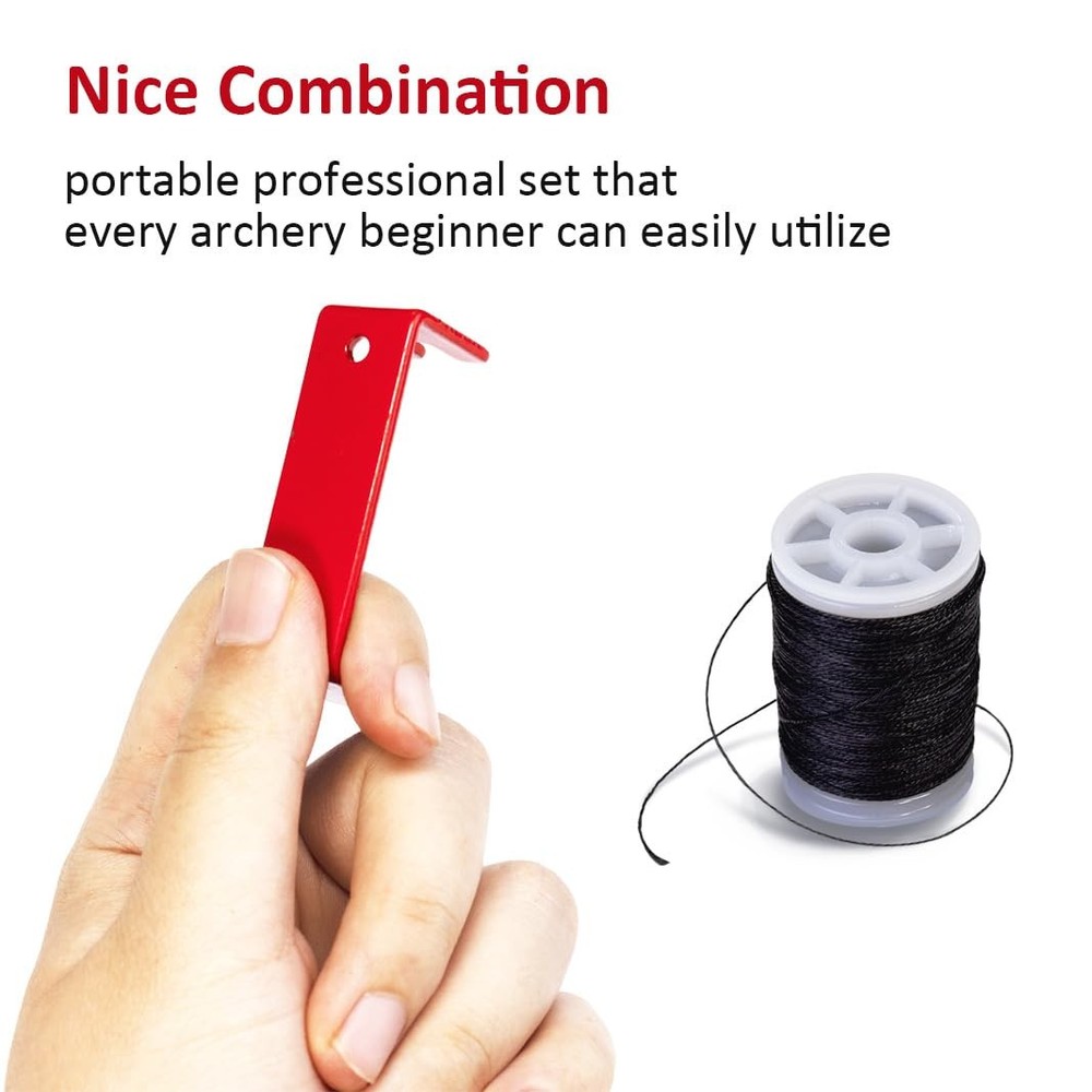 Luoyer Archery Bowstring Separator and Serving Thread Set Peep Red
