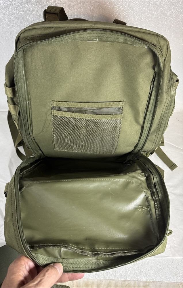 USCCA Military Green Tactical Backpack Adjustable Straps Multi Pocket