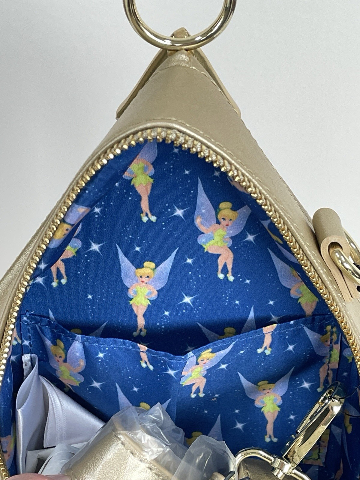 NEW Stitch Shoppe By Loungefly Tinker Bell Lantern Crossbody Bag w/ Pin PeterPan