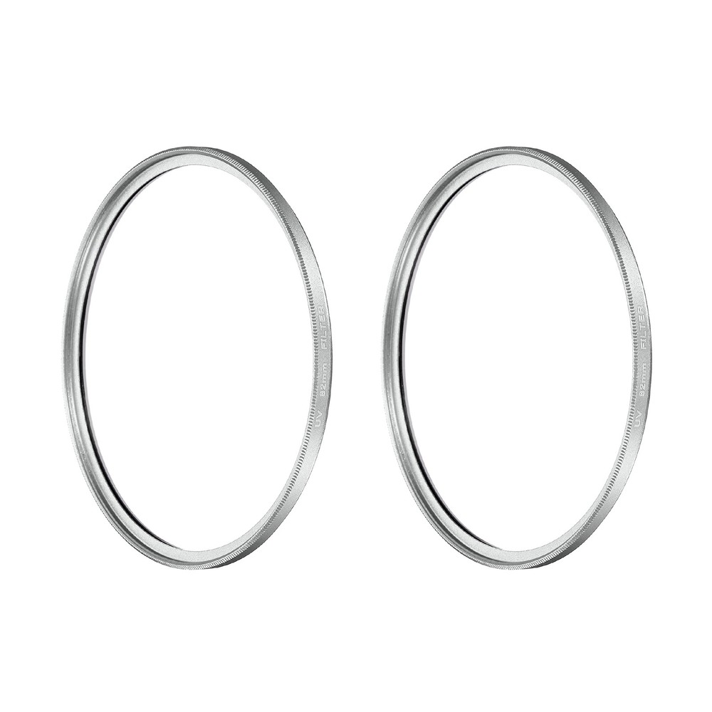 2Pcs 82mm Ultra Slim Lens Filter Multi Coating Camera Len Filter, Silver