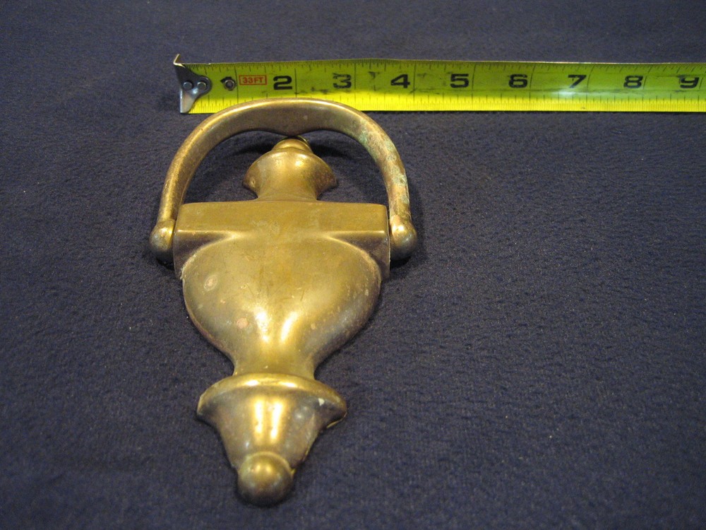 Vintage large Door Knocker Solid Brass Traditional Colonial with Screws