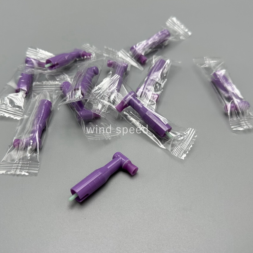 Dental disposable prophy angles Soft cup Latex Free 90° Polishing Cups Purple