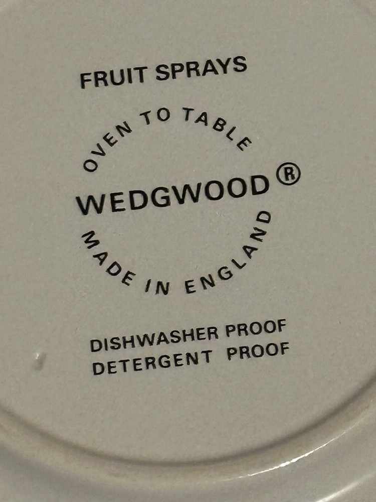 Fruit Sprays sterling (coup shape) pattern by Wedgewood. Setting for 6