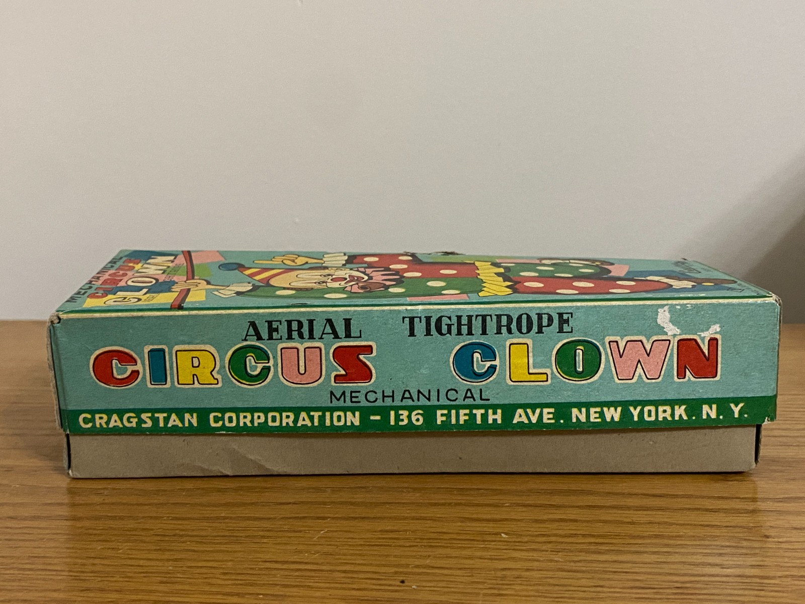 Cragstan Clown Tightrope Climbing Wind-up Toy & Box Works ZA-15