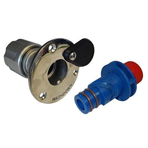 Jabsco Quick-Release Hose Deck Mount Fitting & Adapter for Easy Hose Connection