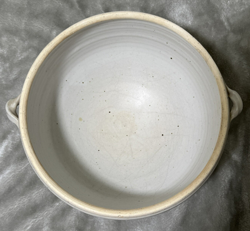 Zeller Stoneware Covered Casserole Art Pottery Glazed Leaf Pattern Earth Tones