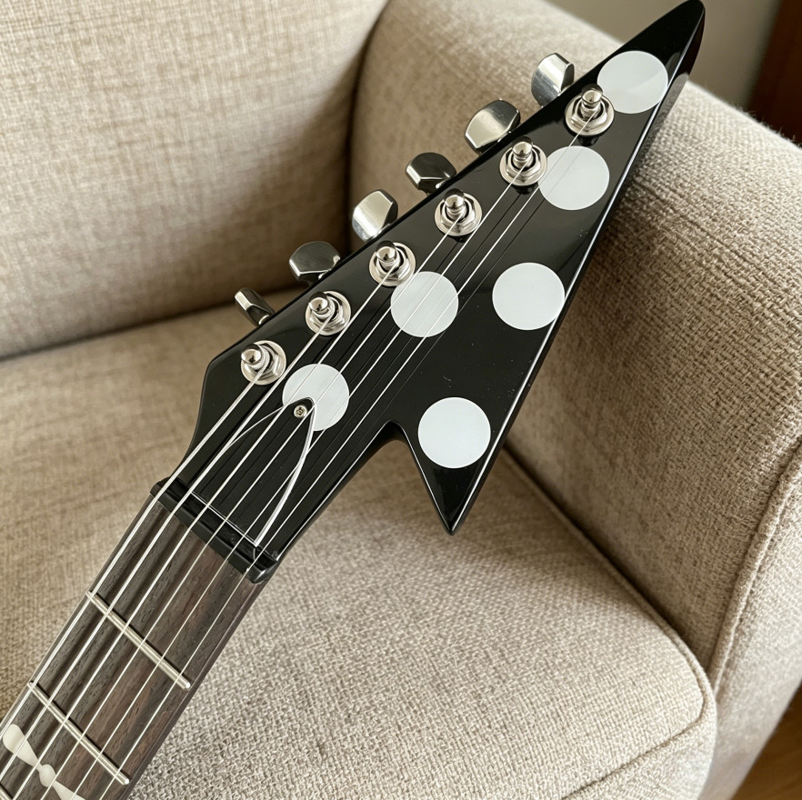 Randy Rhoads Electric Guitar Black&White Polka Dots Chrome Hardware 6 string