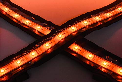 Dimmable LED Camping Light Flexible Strip IP68 with Mounting Jacket - Amber