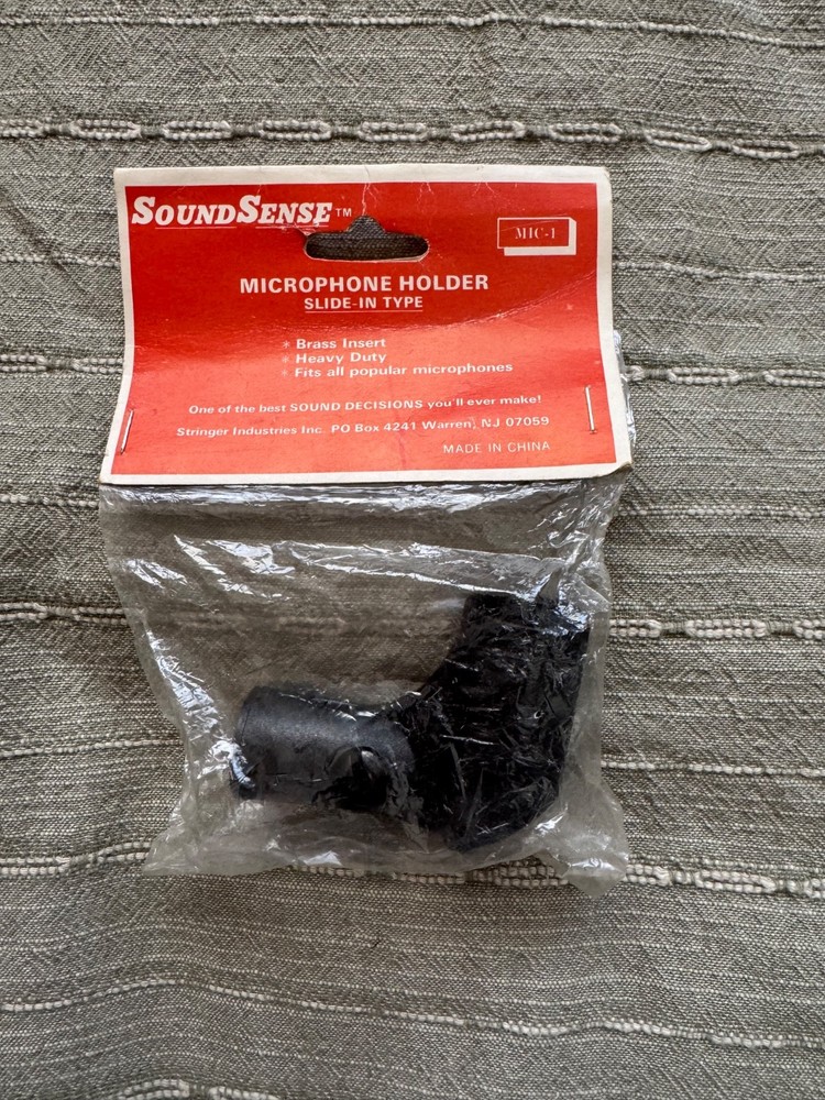 3 Mic Clips, Including 1 Unopened SoundSense MIC-1 Microphone Holder