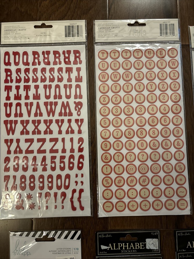Assorted Scrapbooking Stickers - Alphabet