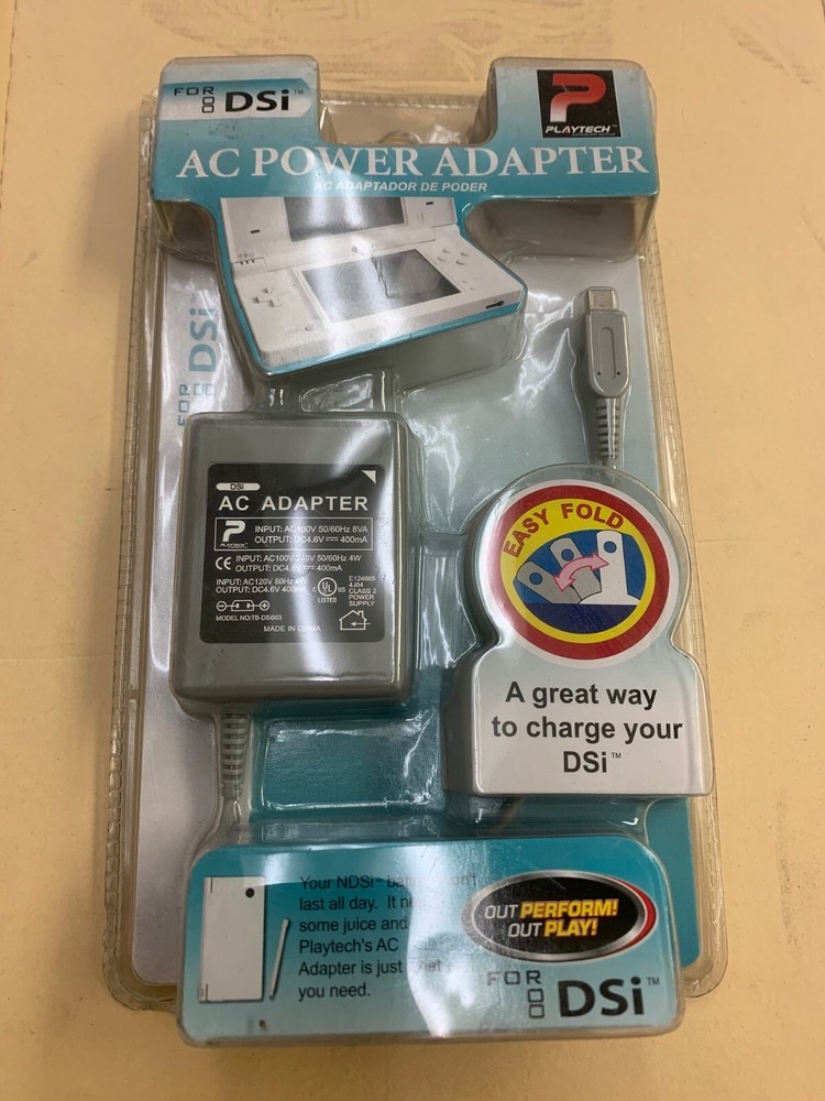 Playtech PDSi-007: AC Power Adapter For DSi - Gray