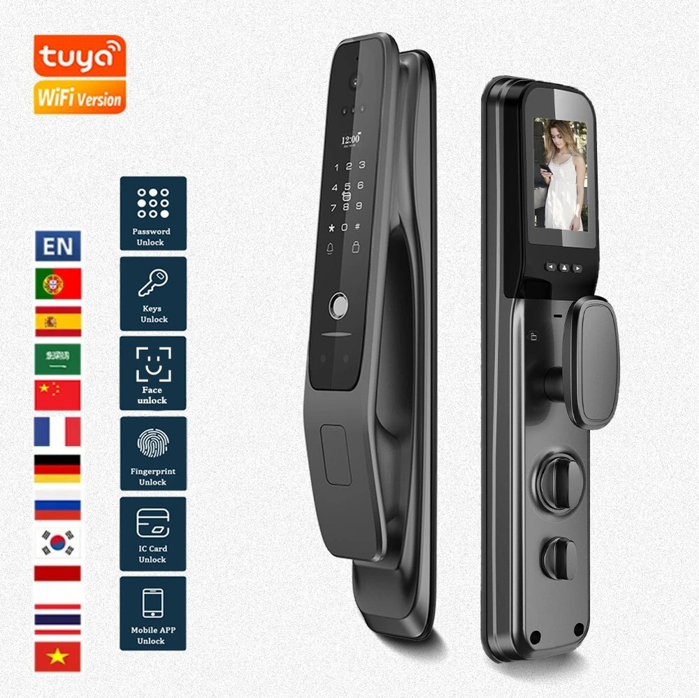 Tuya 3D Face Real-time Intercom Smart Door Lock Security Camera Intelligent New