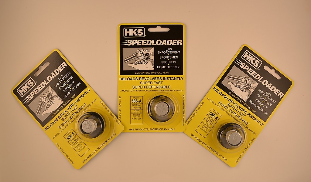 3 Pack HKS 586-A Speed Loader 38/357 Mag Fits S&W Ruger New In Package 3-PK