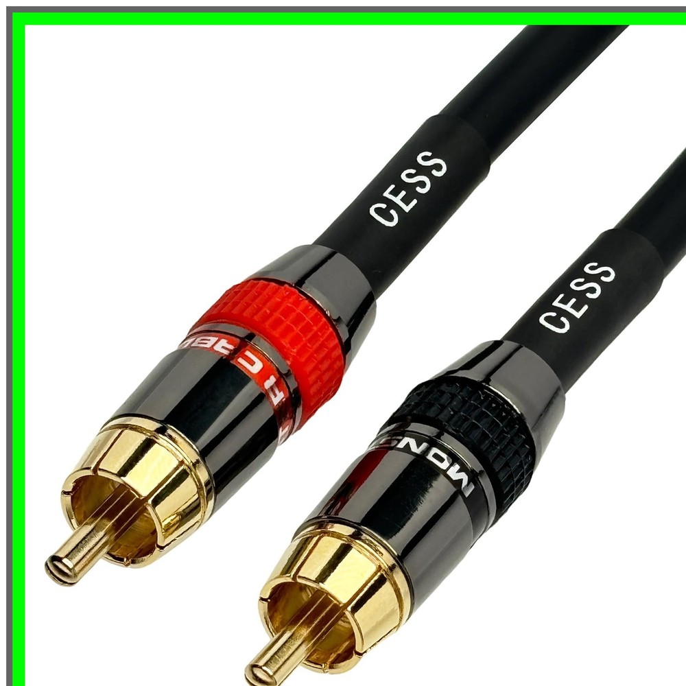 12 Gauge RCA Audio Patch Cable, 1 Foot