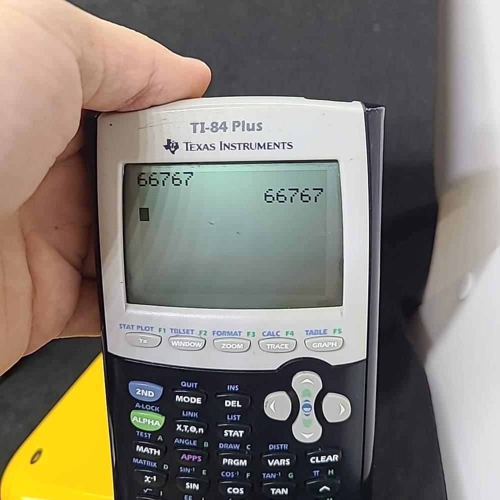 TI-84 Plus Graphing Calculator - No Battery Cover - Tested & Working #65
