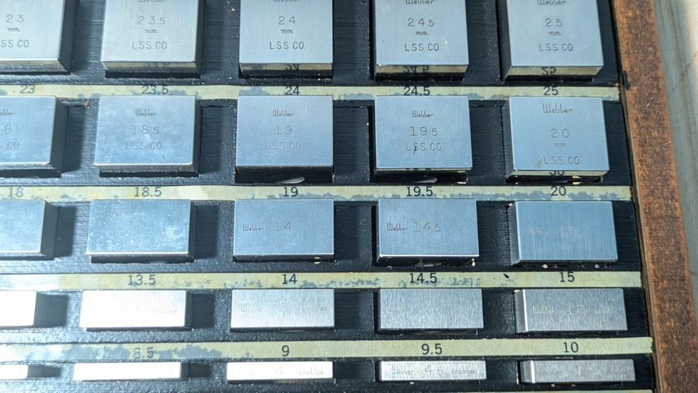 STARRETT WEBBER Gage Block Set in Original Box No Missing Pieces