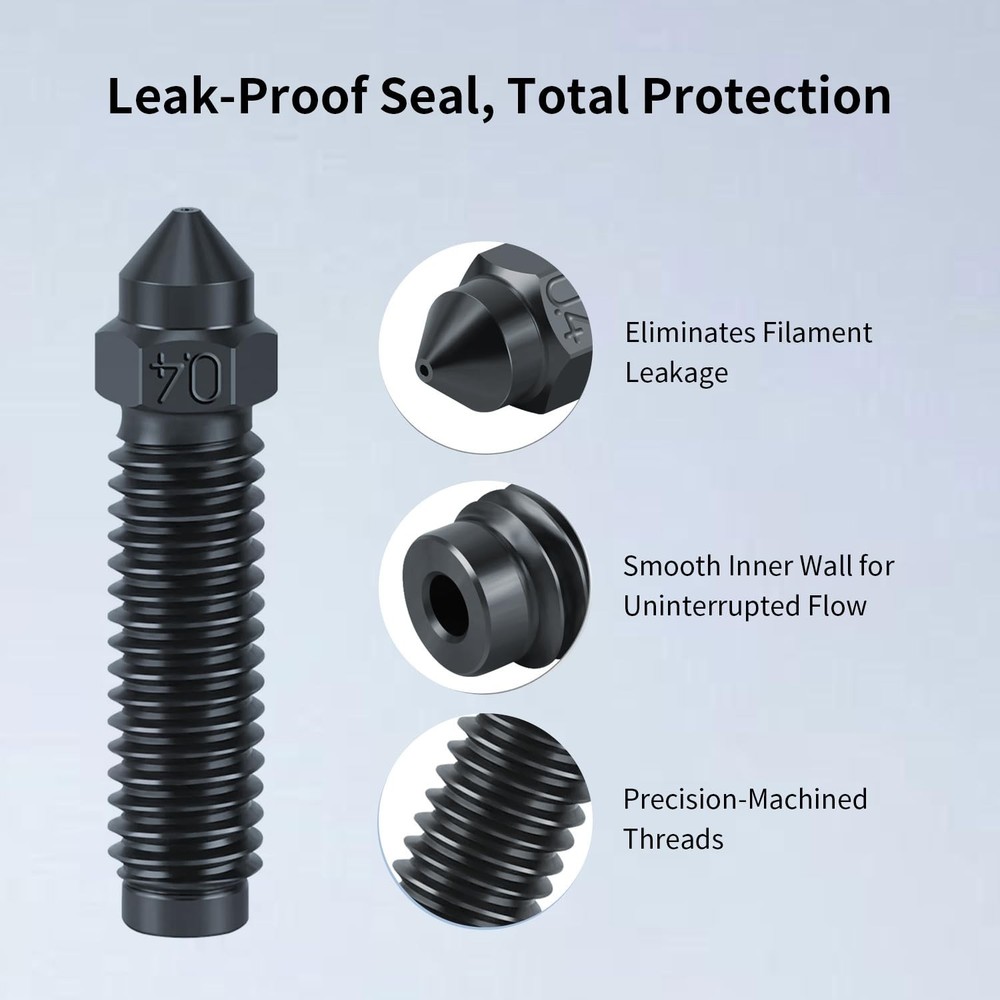 Precision 6PCS Nozzle Kit for Elegoo Centauri 3D Printers - High Flow & Durable